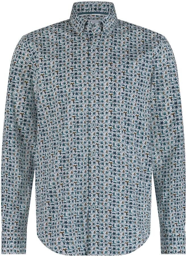State Of Art Overhemd Lange Mouw Overhemd Print Swirls Groen - Foto 4