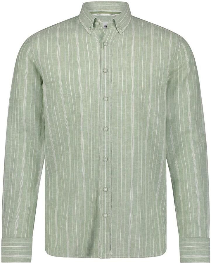 State Of Art Overhemd Lange Mouw Overhemd Streep Groen - Foto 5