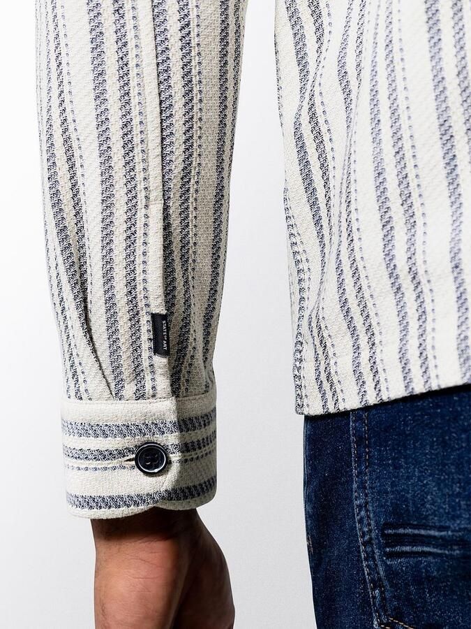 State of Art Overshirt Streep Blauw - Foto 3