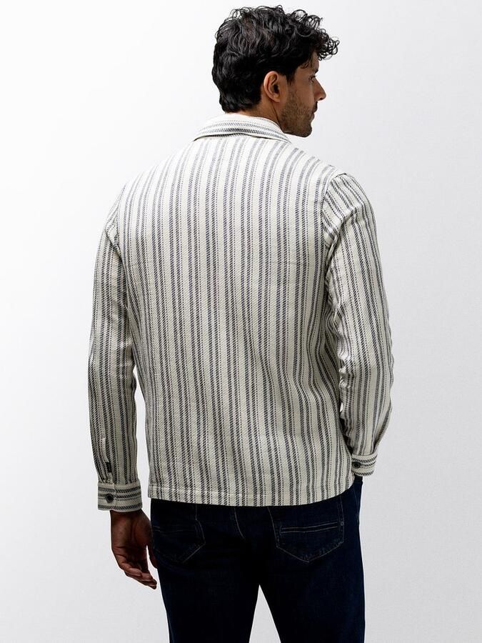 State of Art Overshirt Streep Blauw - Foto 4