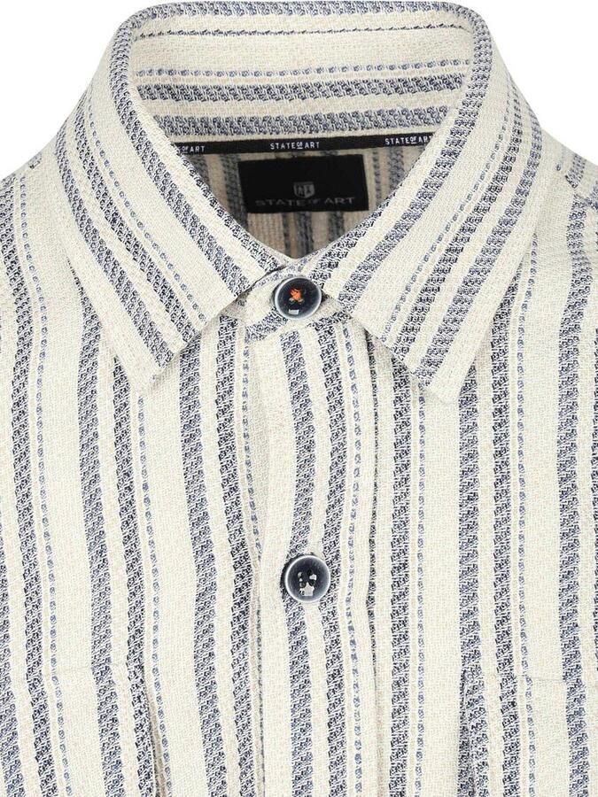 State of Art Overshirt Streep Blauw - Foto 5