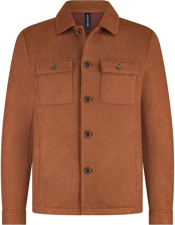 State of Art Overshirt Wolblend Brique