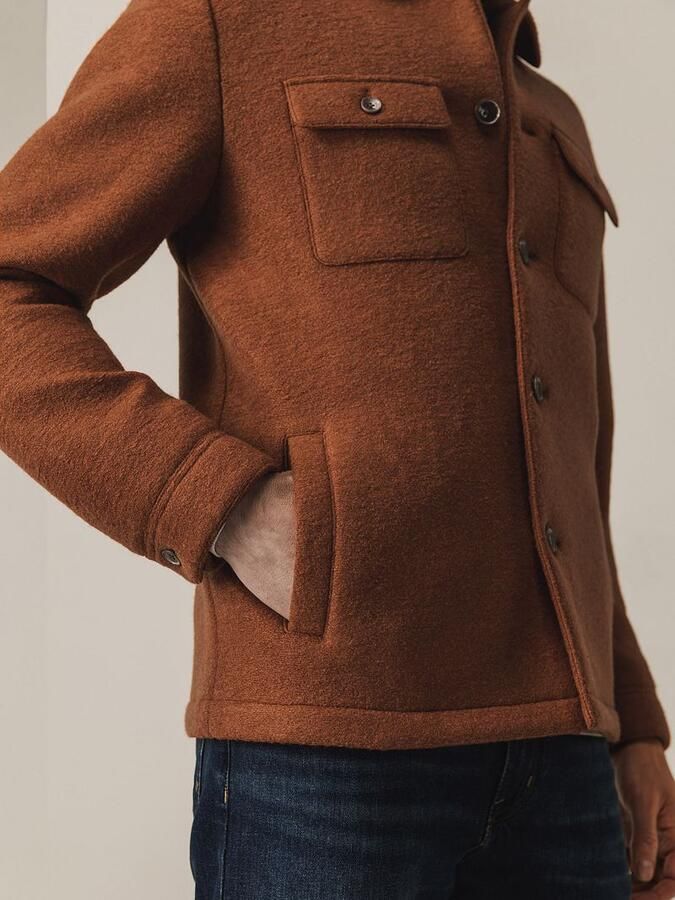 State of Art Overshirt Wolblend Brique - Foto 4