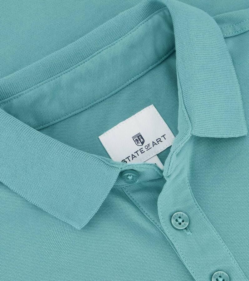 State of Art Turquoise Polo met korte mouwen Blue Heren - Foto 2