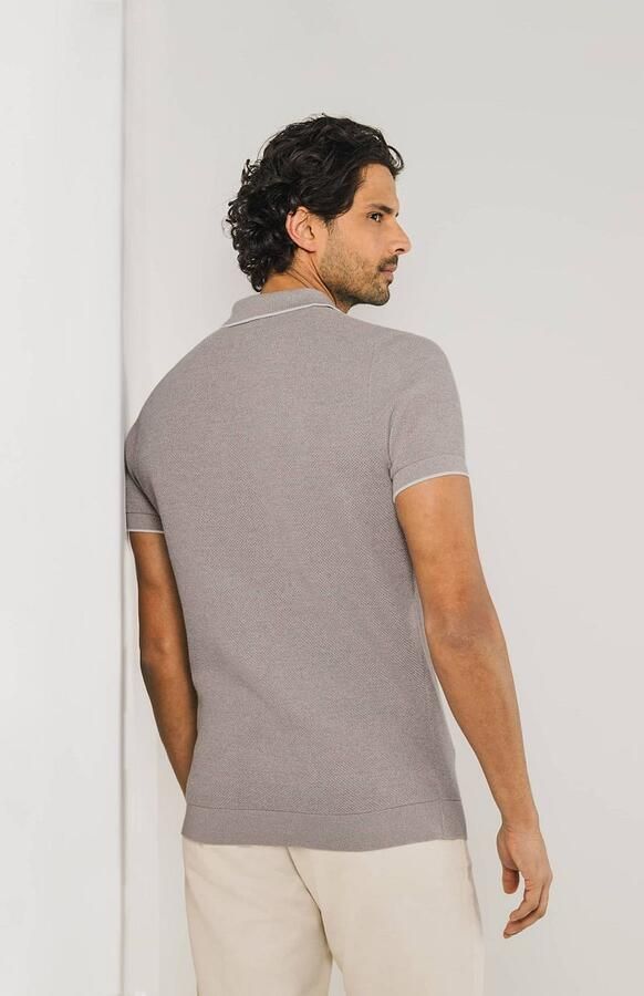 State Of Art T-shirt Pique Polo Lichtbruin - Foto 4