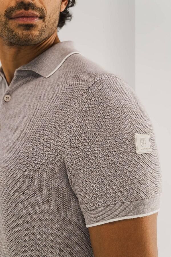 State Of Art T-shirt Pique Polo Lichtbruin - Foto 3