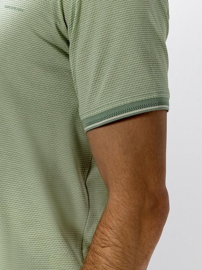 State of Art Polo Effectknit Groen - Foto 3