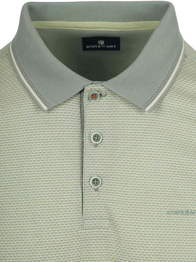 State of Art Polo Effectknit Groen - Foto 5