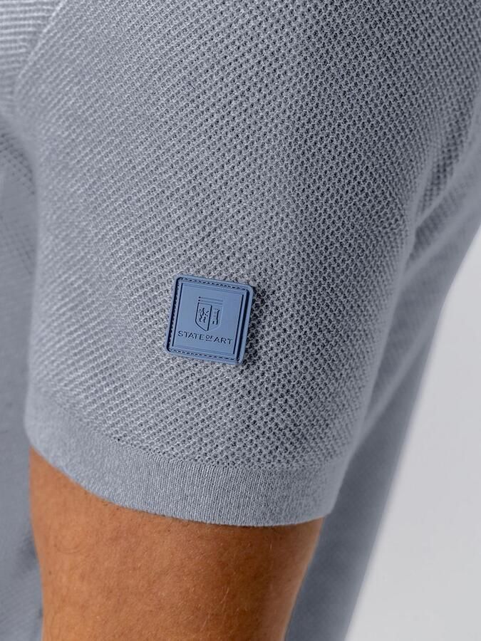 State of Art Polo Knitted Blauw - Foto 2