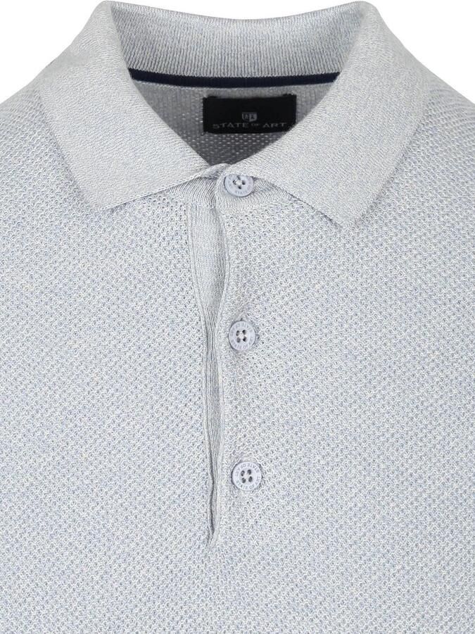 State of Art Polo Knitted Blauw - Foto 5