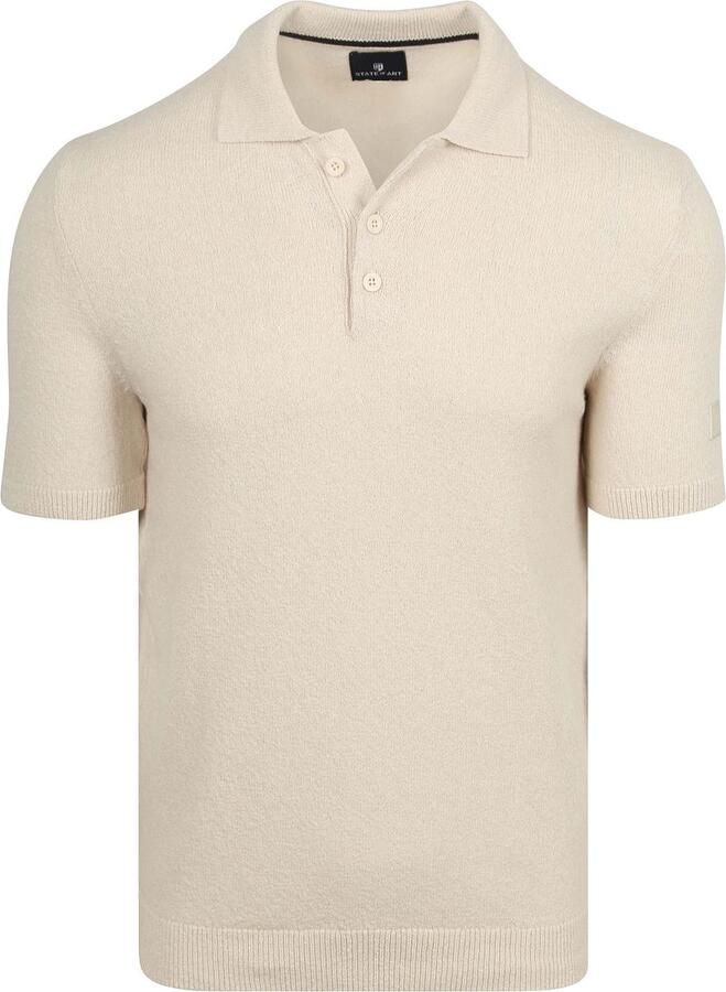 State of Art Polo Knitted Bouclé Ecru