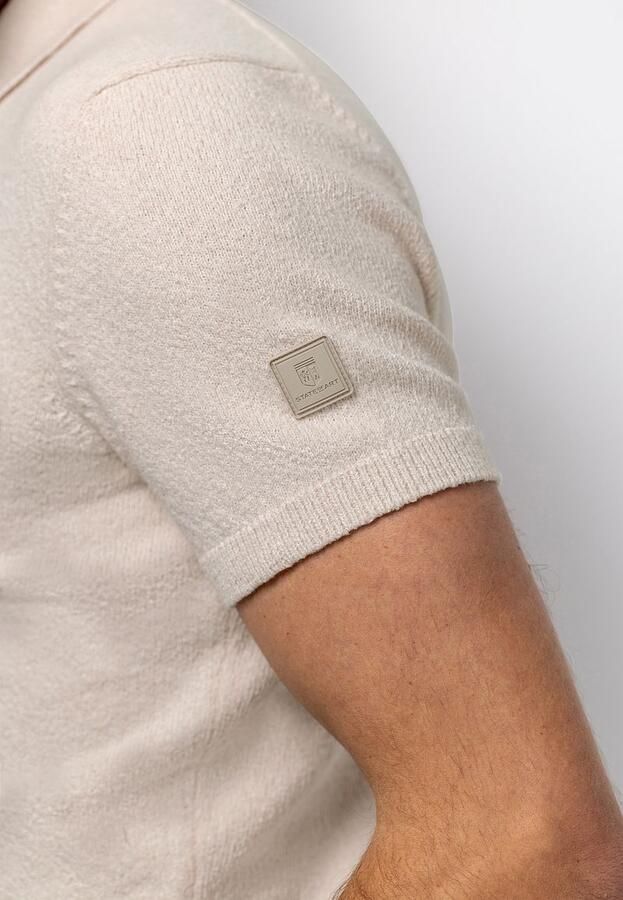 State of Art Polo Knitted Bouclé Ecru - Foto 4