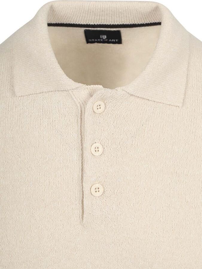 State of Art Polo Knitted Bouclé Ecru - Foto 2