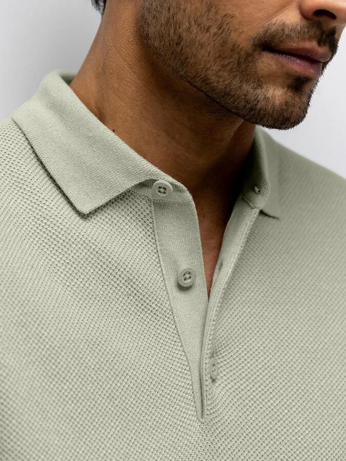 State of Art Polo Knitted Groen - Foto 2