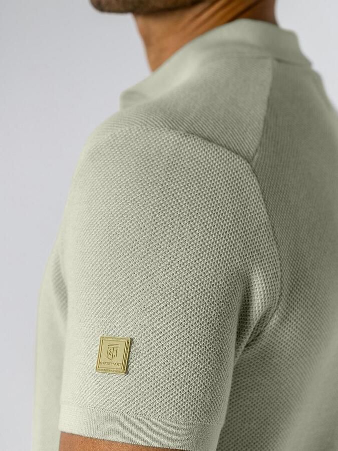 State of Art Polo Knitted Groen - Foto 3