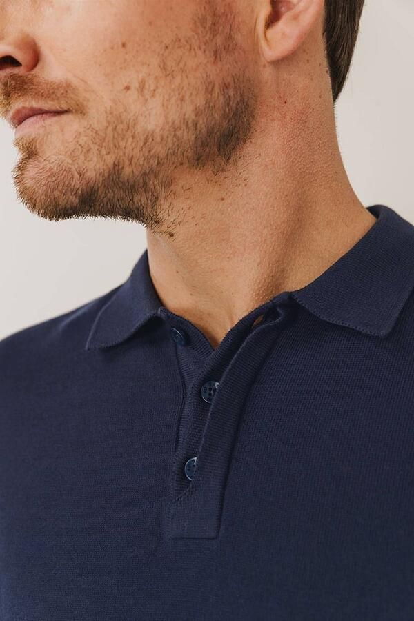 State of Art Polo Knitted Navy - Foto 2