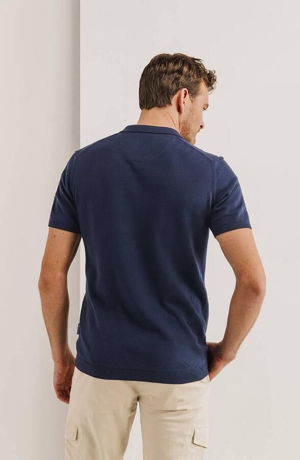 State of Art Polo Knitted Navy - Foto 4
