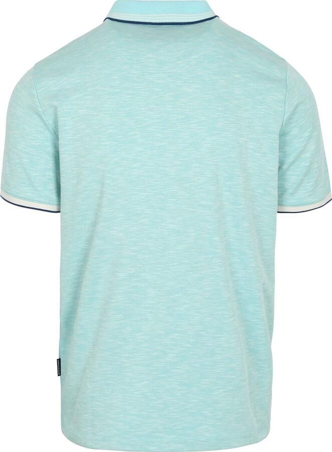 State Of Art T-shirt Polo Slubmelange Lichtblauw - Foto 3