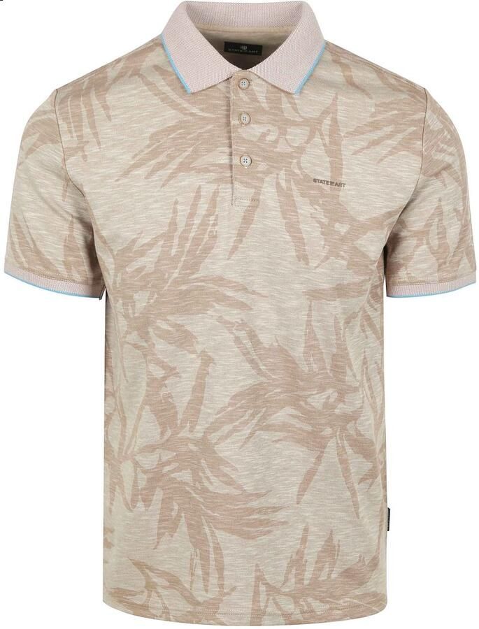 State Of Art T-shirt Poloshirt Faded Leaf Beige