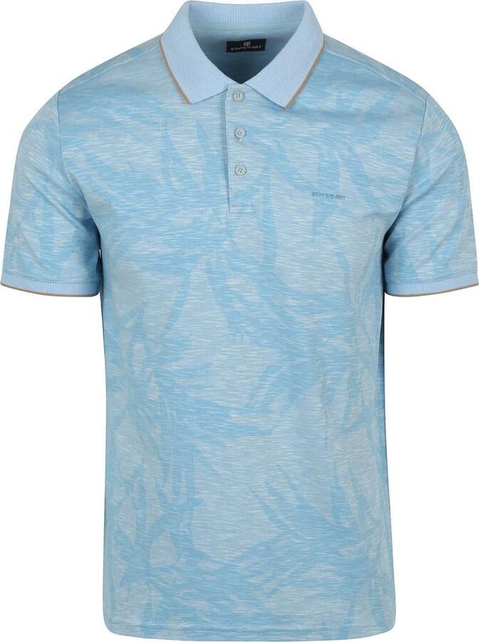State Of Art T-shirt Poloshirt Faded Leaf Lichtblauw