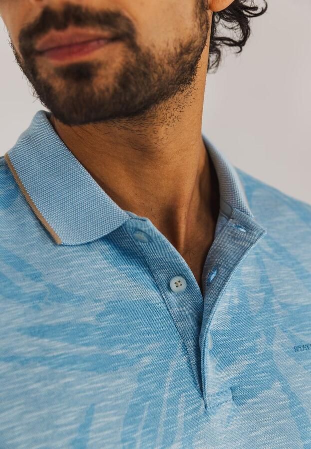 State Of Art T-shirt Poloshirt Faded Leaf Lichtblauw - Foto 5