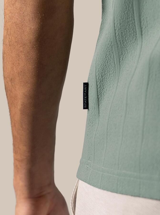 State of Art Poloshirt Jersey Drop Needle Jade - Foto 4