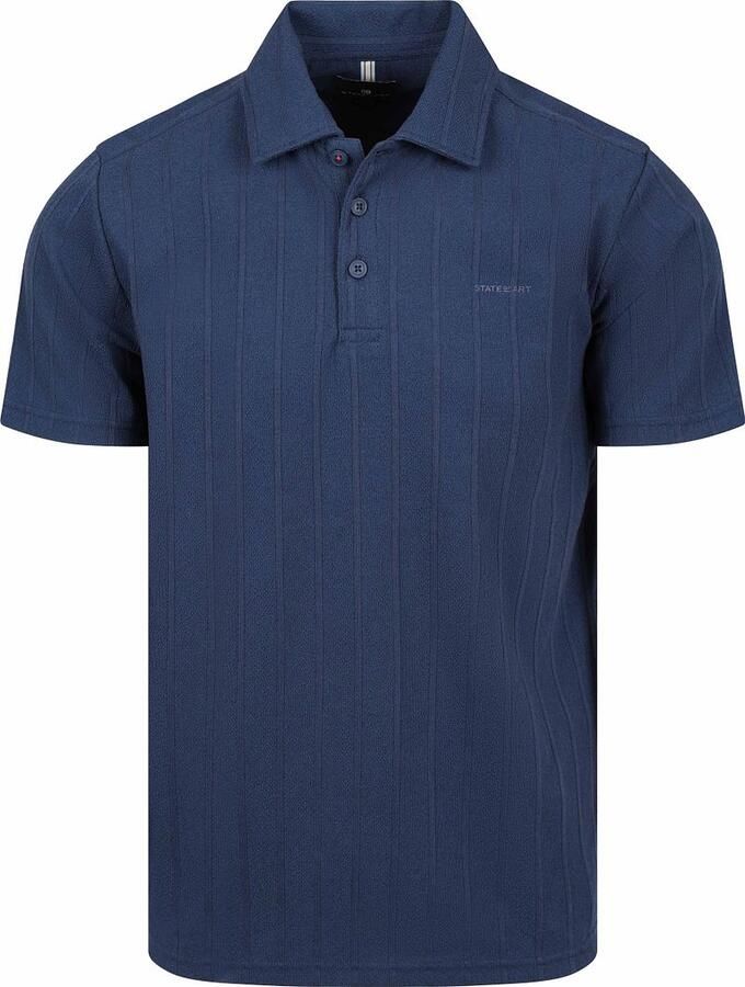 State of Art Poloshirt Jersey Drop Needle Navy