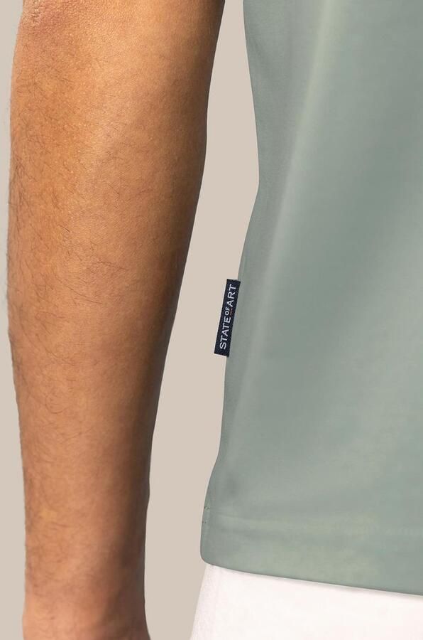State Of Art Polo Shirt Korte Mouw Poloshirt Jersey Interlock Jade - Foto 6