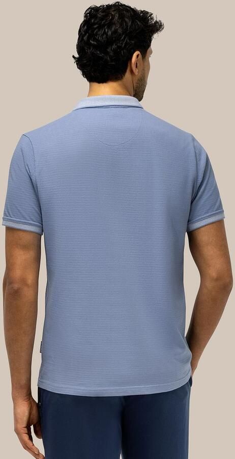 State Of Art Polo Shirt Korte Mouw Poloshirt Jersey Ribbed Contrast Blauw - Foto 8
