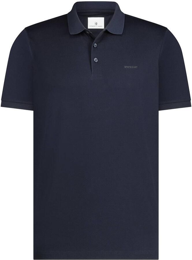 State Of Art T-shirt Poloshirt Mercerized Piqué Navy - Foto 2