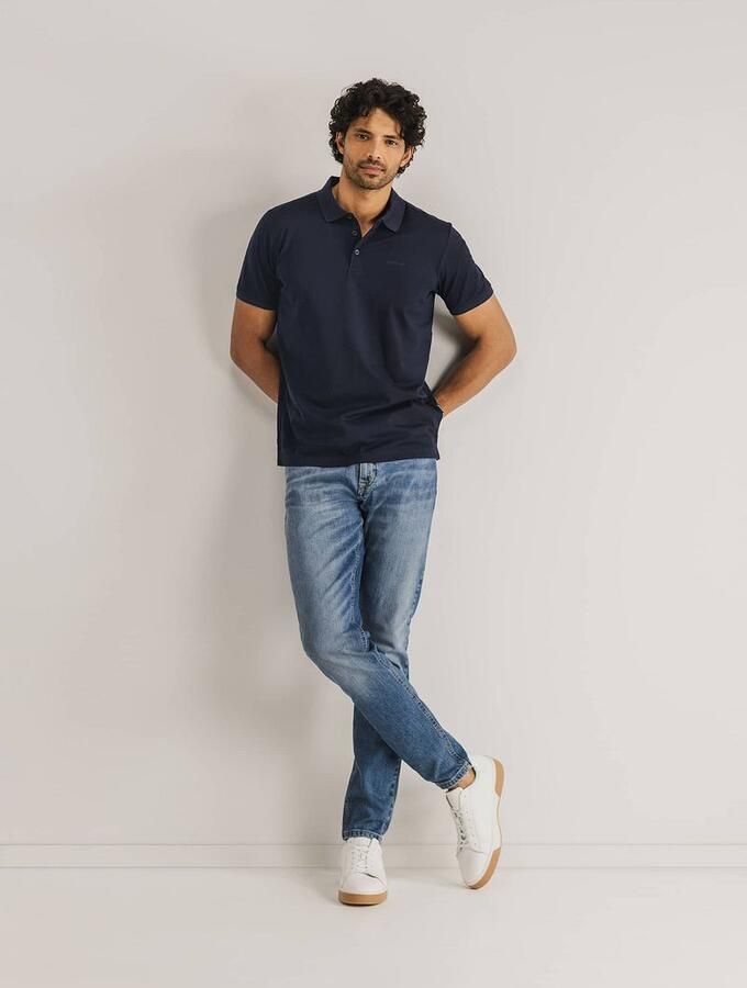 State Of Art T-shirt Poloshirt Mercerized Piqué Navy - Foto 3