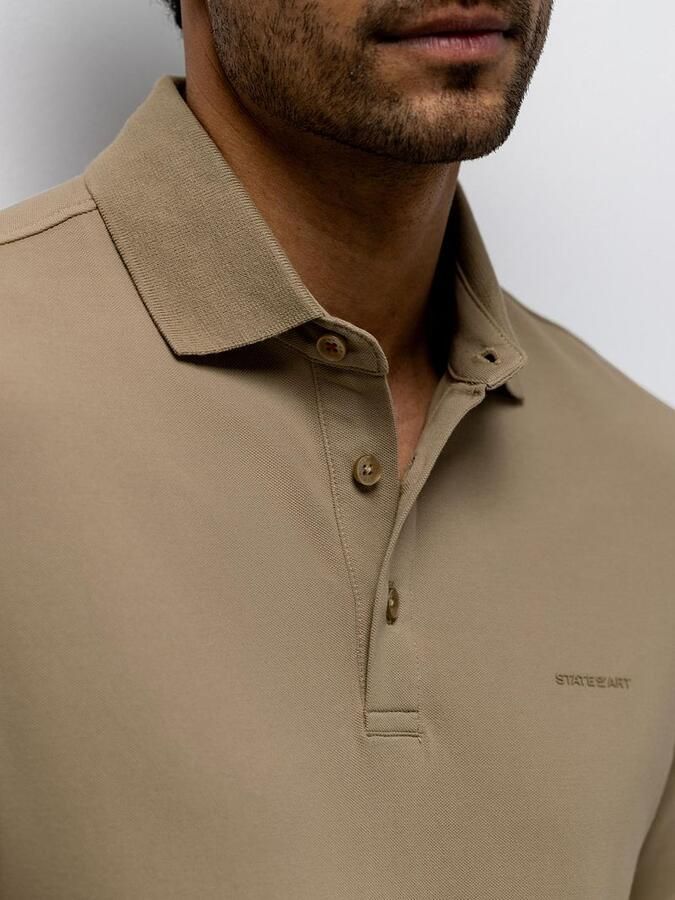 State Of Art Polo Shirt Korte Mouw Poloshirt Piqué Beige - Foto 4