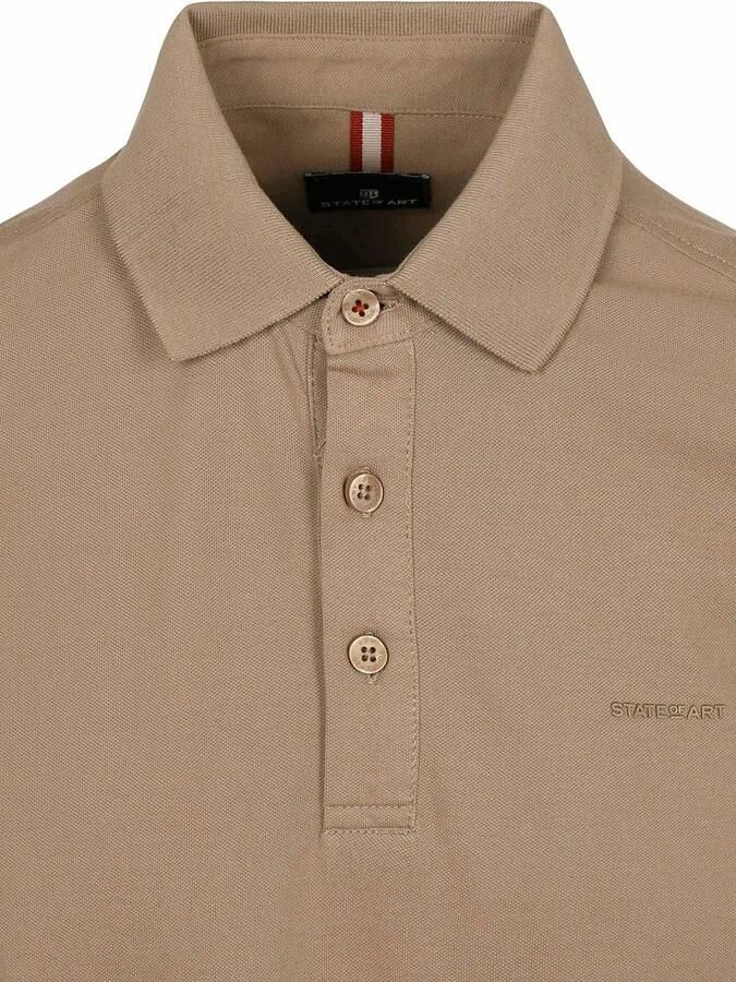State Of Art Polo Shirt Korte Mouw Poloshirt Piqué Beige - Foto 7
