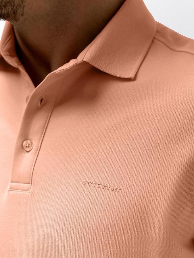 State Of Art Polo Shirt Korte Mouw Poloshirt Piqué Coral - Foto 5