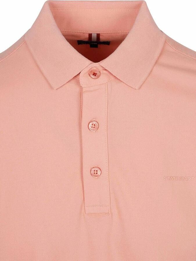 State Of Art Polo Shirt Korte Mouw Poloshirt Piqué Coral - Foto 8