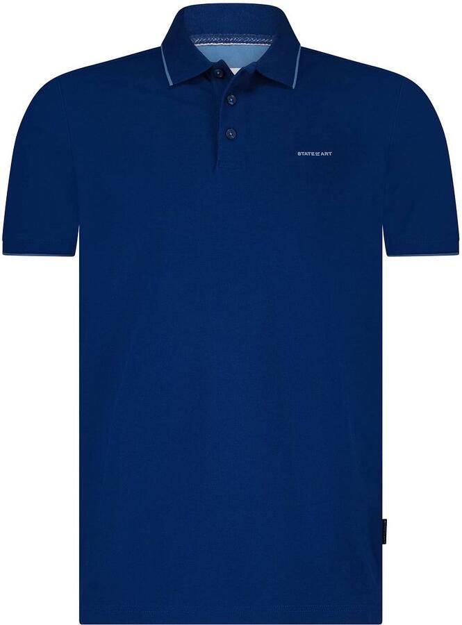 State Of Art T-shirt Poloshirt Piqué Kobaltblauw - Foto 6