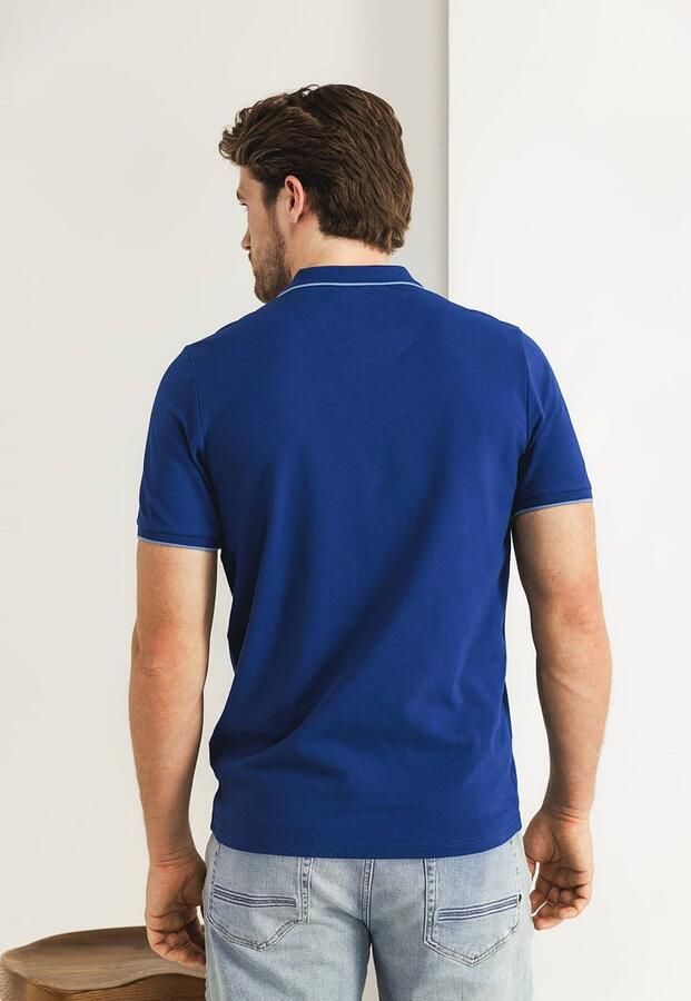 State Of Art T-shirt Poloshirt Piqué Kobaltblauw - Foto 5