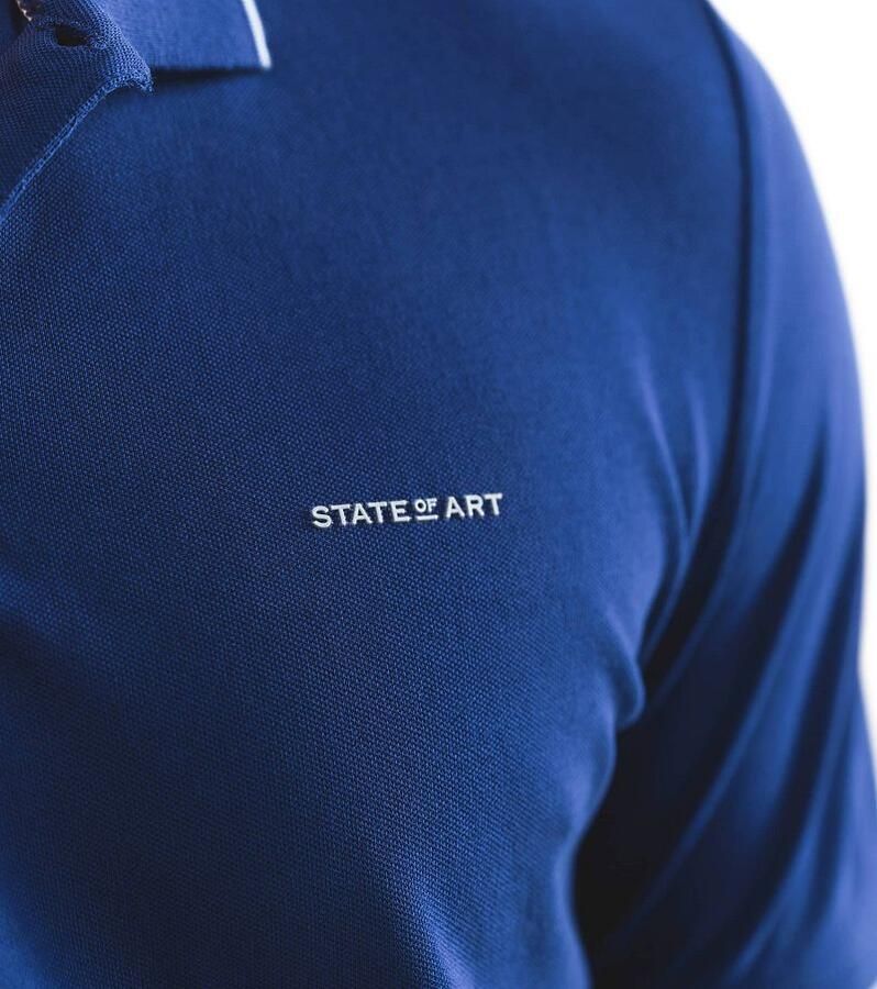 State Of Art T-shirt Poloshirt Piqué Kobaltblauw - Foto 2