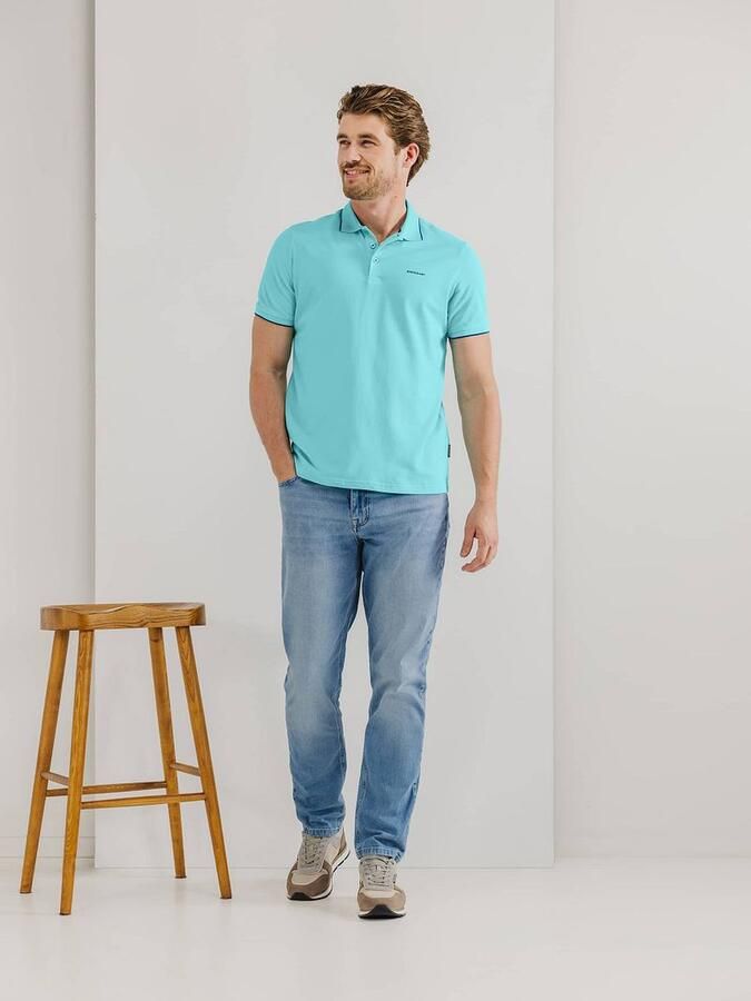 State Of Art T-shirt Poloshirt Piqué Lichtblauw - Foto 3