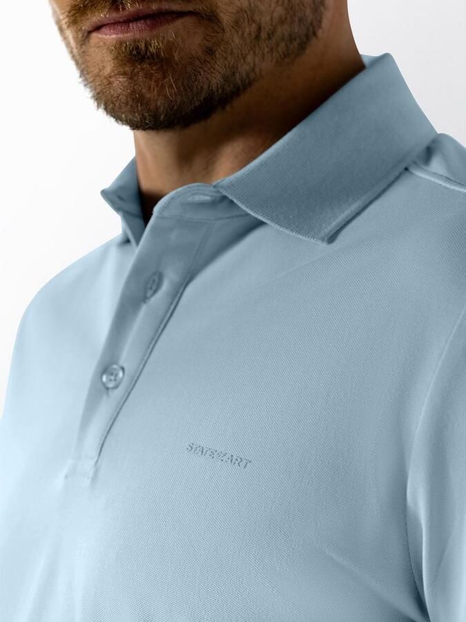 State Of Art Polo Shirt Korte Mouw Poloshirt Piqué Lichtblauw - Foto 4
