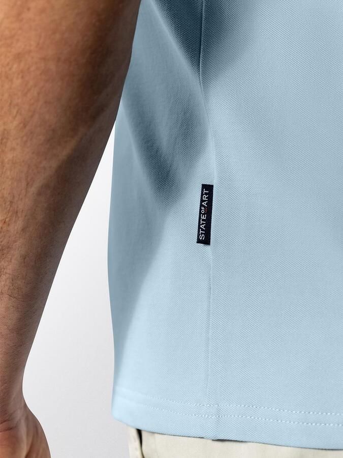 State Of Art Polo Shirt Korte Mouw Poloshirt Piqué Lichtblauw - Foto 5