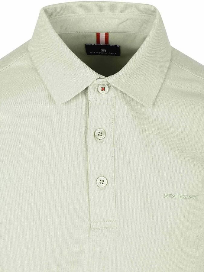 State Of Art Polo Shirt Korte Mouw Poloshirt Piqué Lichtgroen - Foto 7