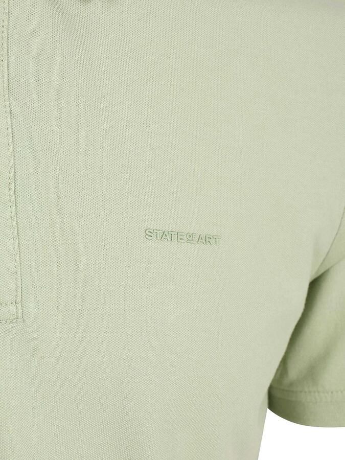 State Of Art Polo Shirt Korte Mouw Poloshirt Piqué Lichtgroen - Foto 8