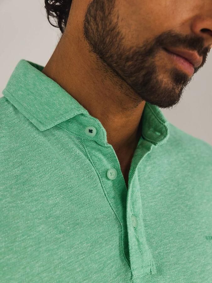 State Of Art T-shirt Poloshirt Piqué Melange Groen - Foto 3