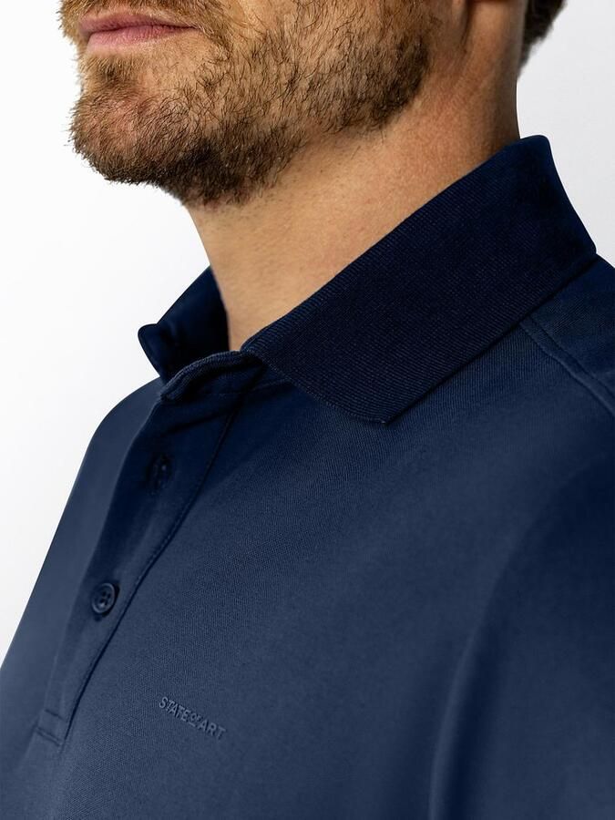 State Of Art Polo Shirt Korte Mouw Poloshirt Piqué Navy - Foto 4