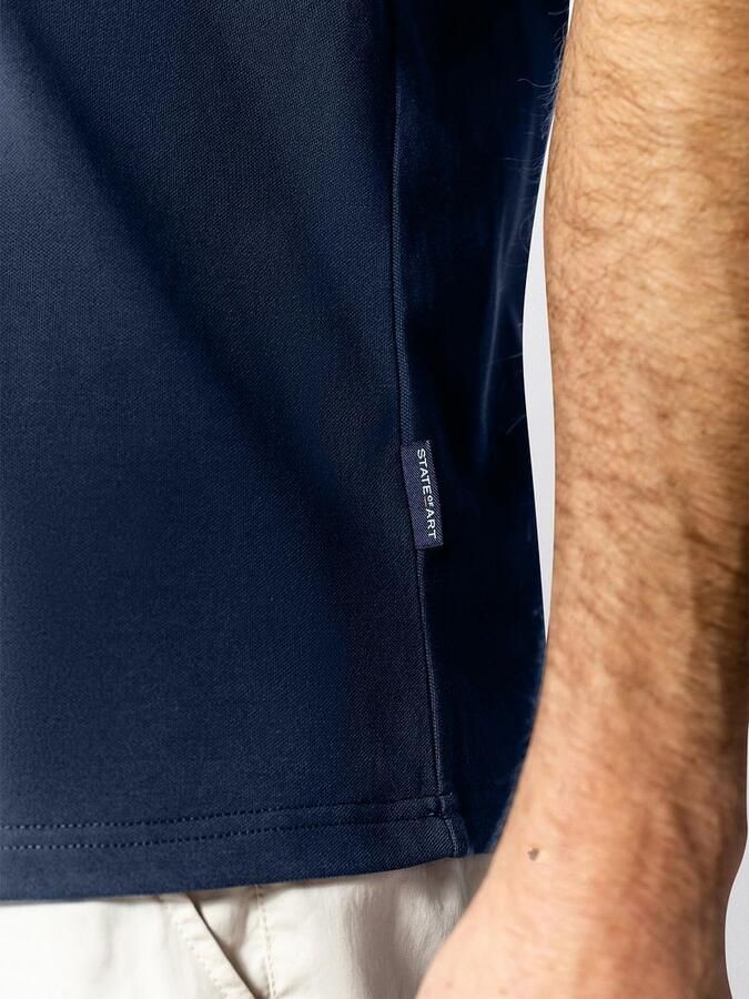 State Of Art Polo Shirt Korte Mouw Poloshirt Piqué Navy - Foto 5