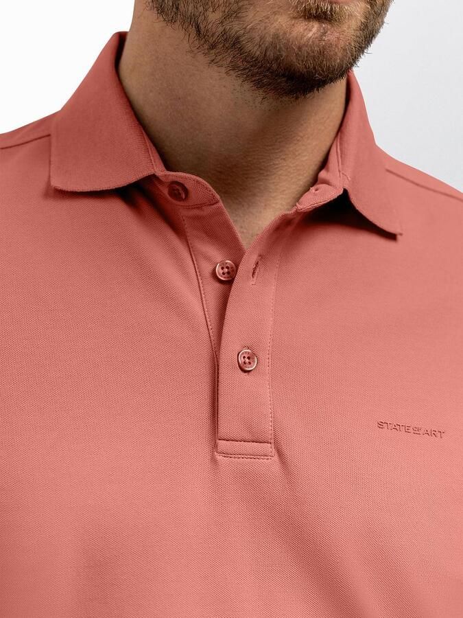 State Of Art Polo Shirt Korte Mouw Poloshirt Piqué Oud Roze - Foto 4