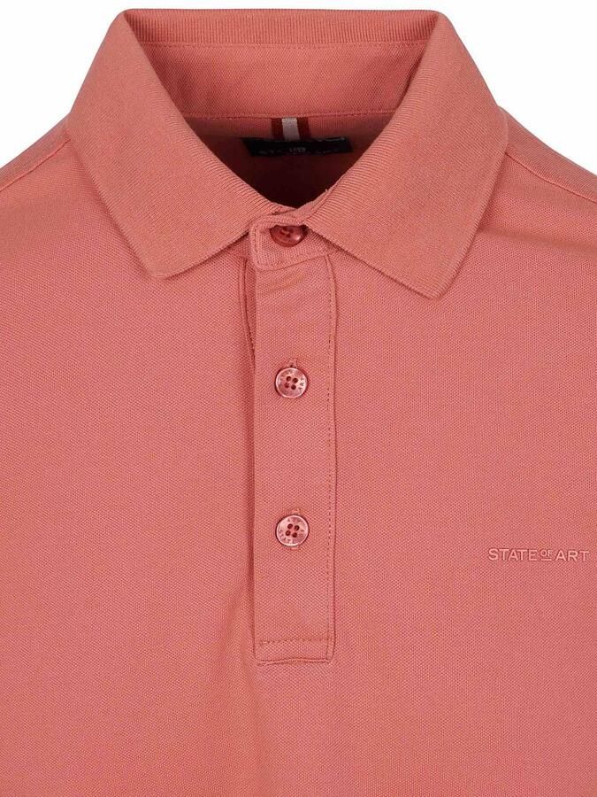 State Of Art Polo Shirt Korte Mouw Poloshirt Piqué Oud Roze - Foto 7