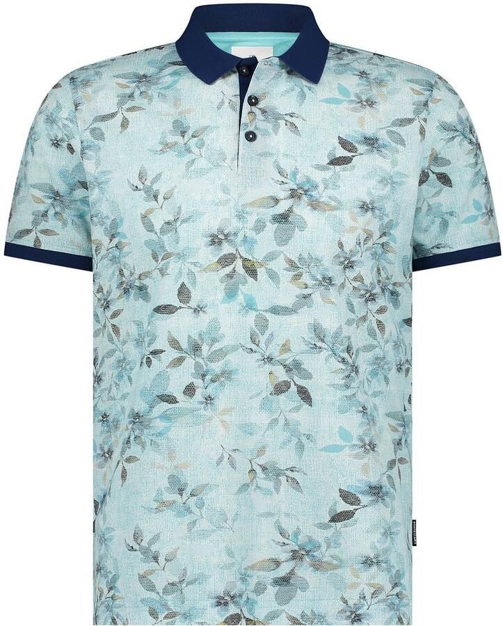 State Of Art T-shirt Poloshirt Piqué Print Lichtblauw