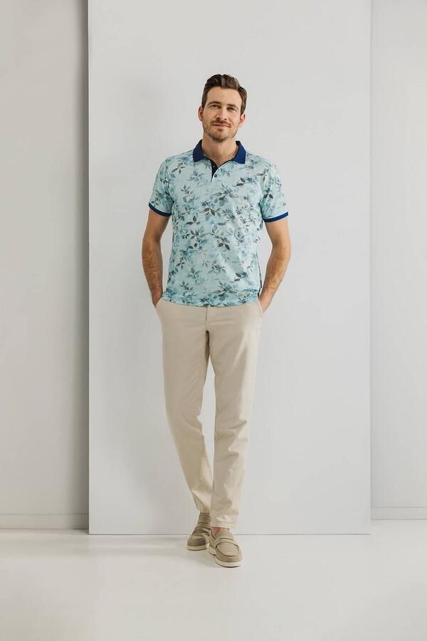 State Of Art T-shirt Poloshirt Piqué Print Lichtblauw - Foto 3
